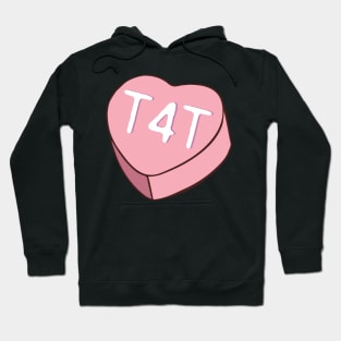 T4T Heart Shape Candy - Pink - Valentines Trans Pride Hoodie